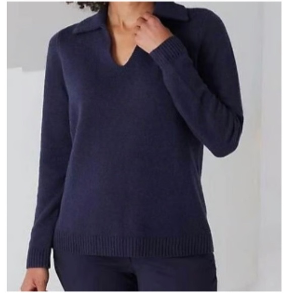 J. Jill Pure Jill Collared Pullover Cotton Blend Sweater Large Tall NWT - Picture 1 of 13